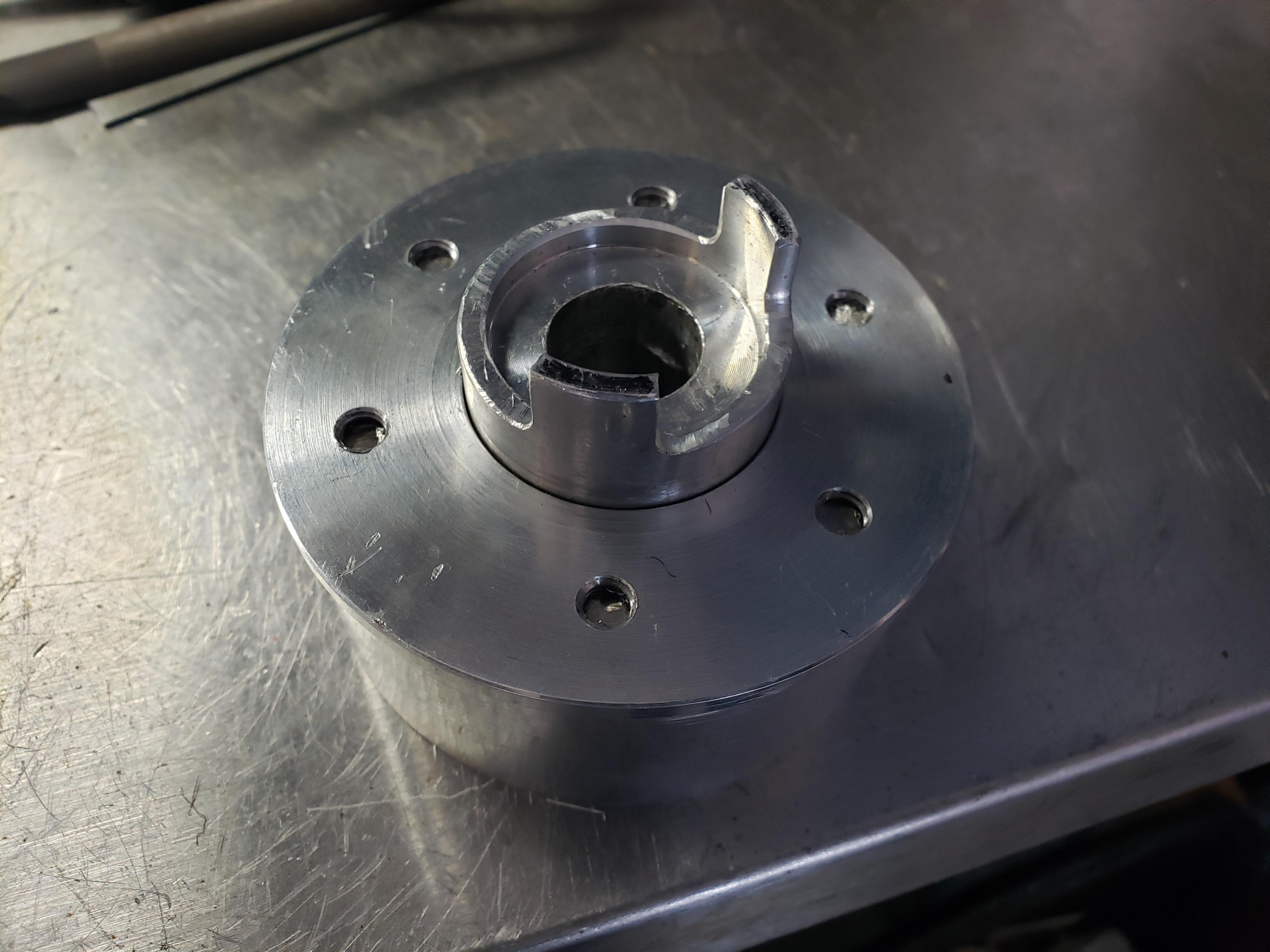 RT-supplied bolts cut down to sit inside the hubs.