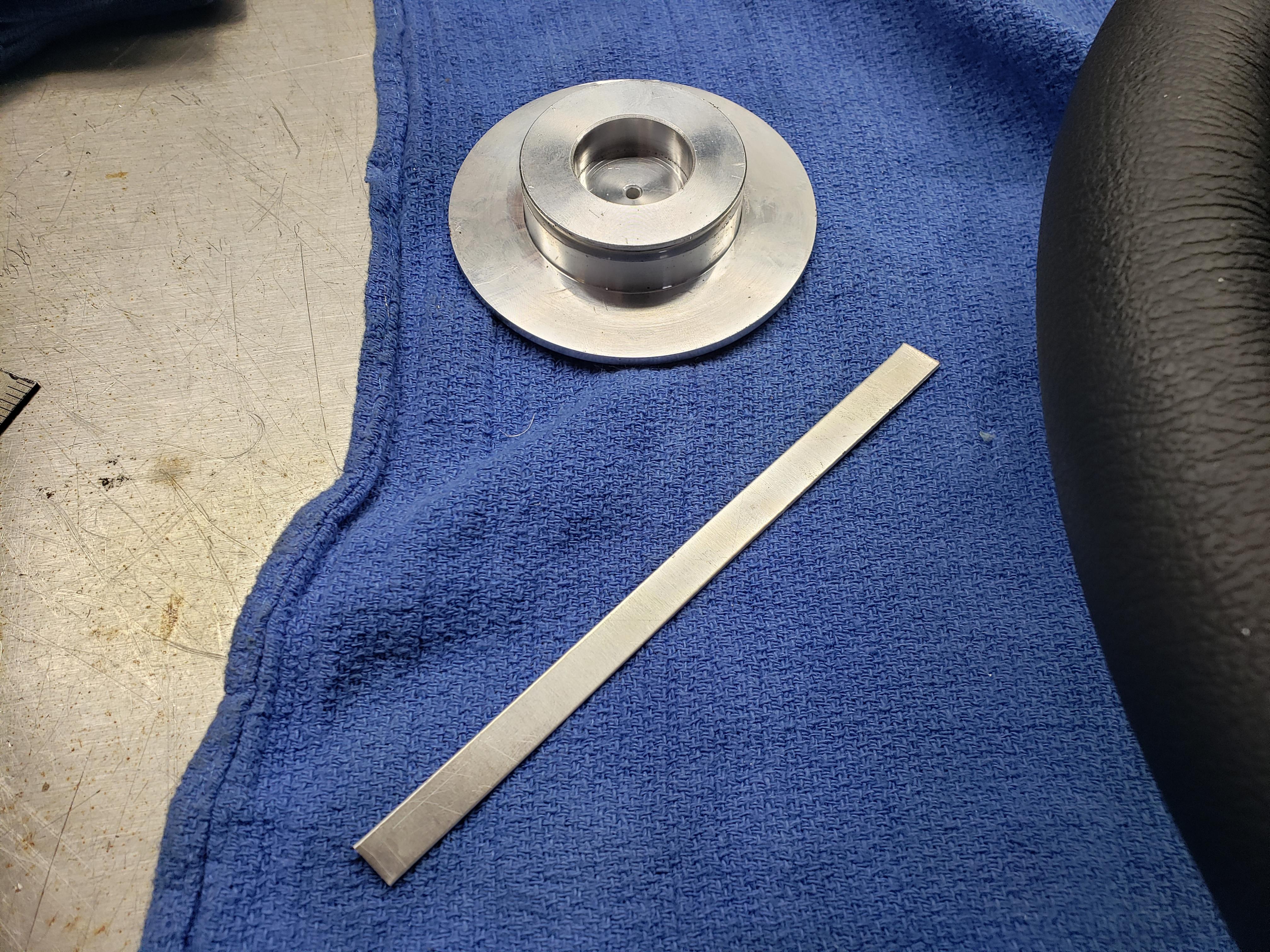 0.20 sheet aluminum piece cut for steering wheel cap