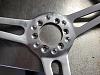 New steering wheel holes drilled and countersunk