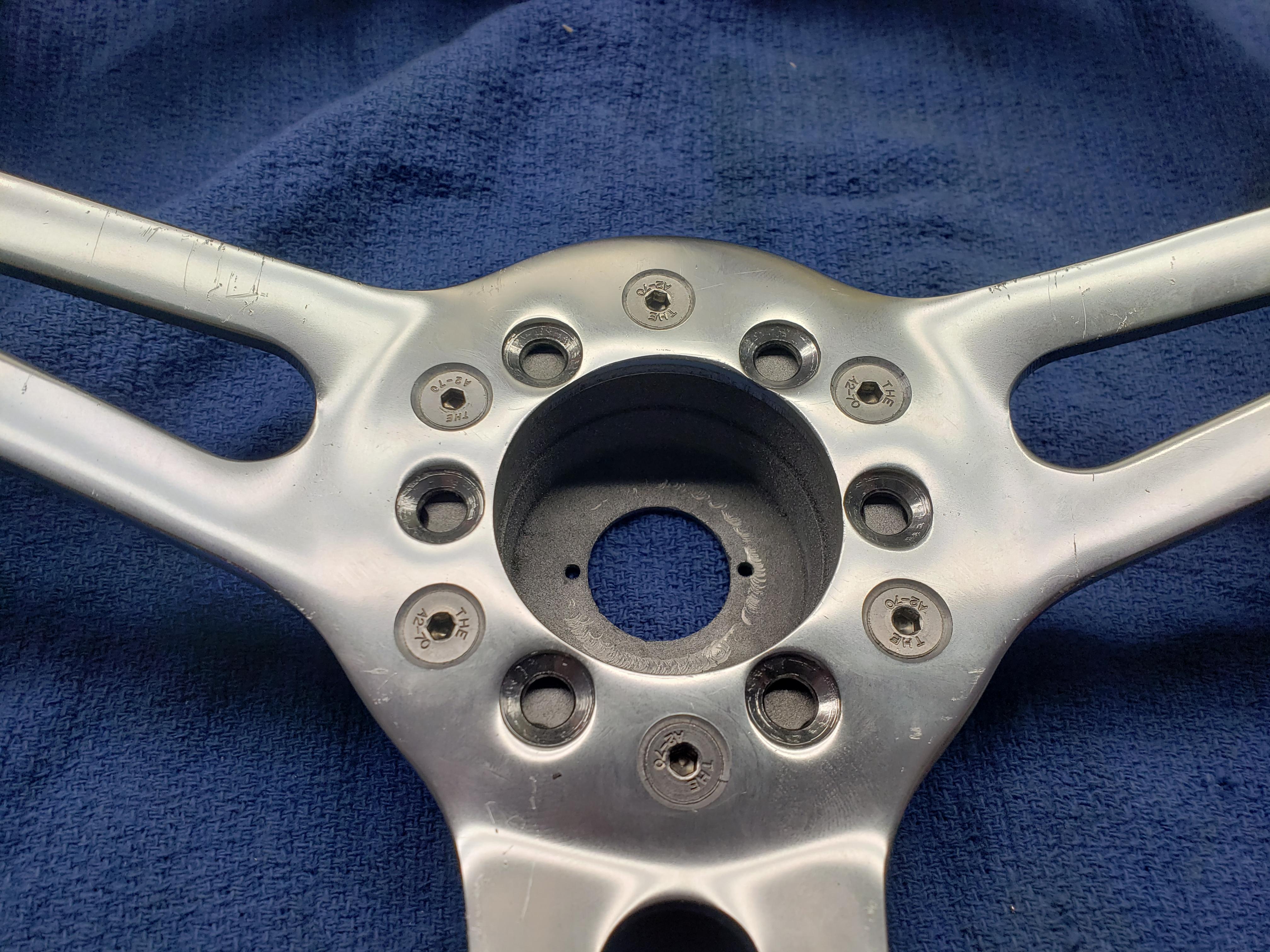 NRG front hub mounted on steering wheel