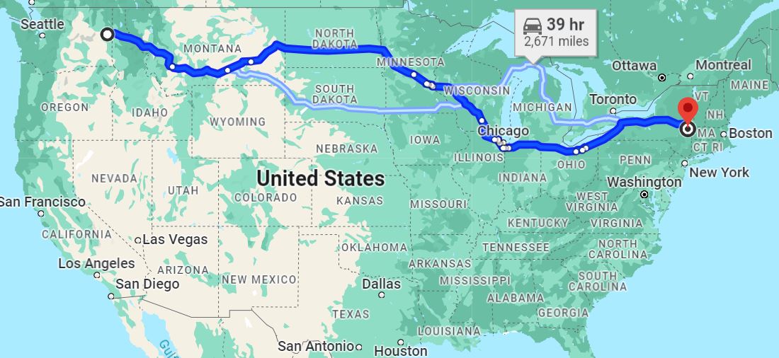 Spokane to Albany