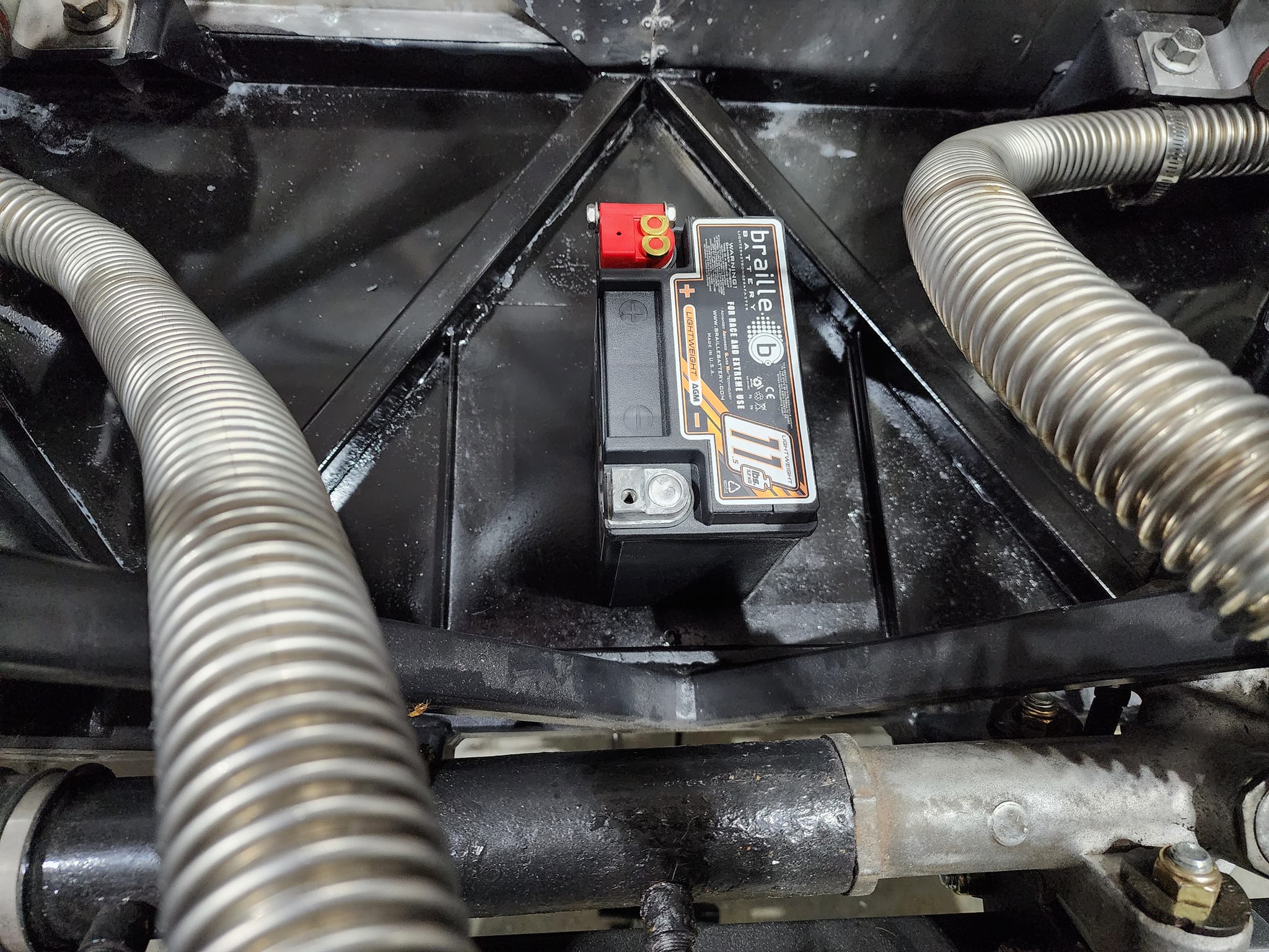 battery tray after paint and new battery