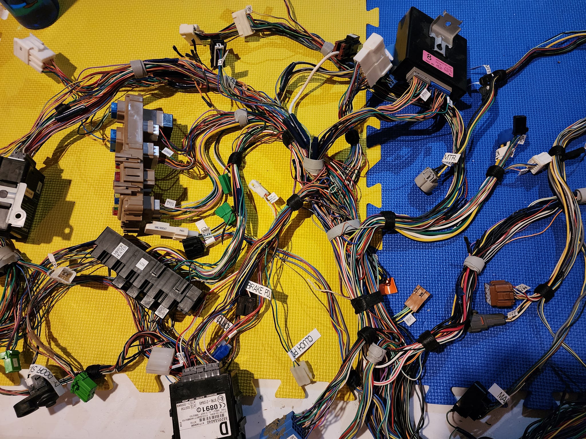 wiring on table after diet 1