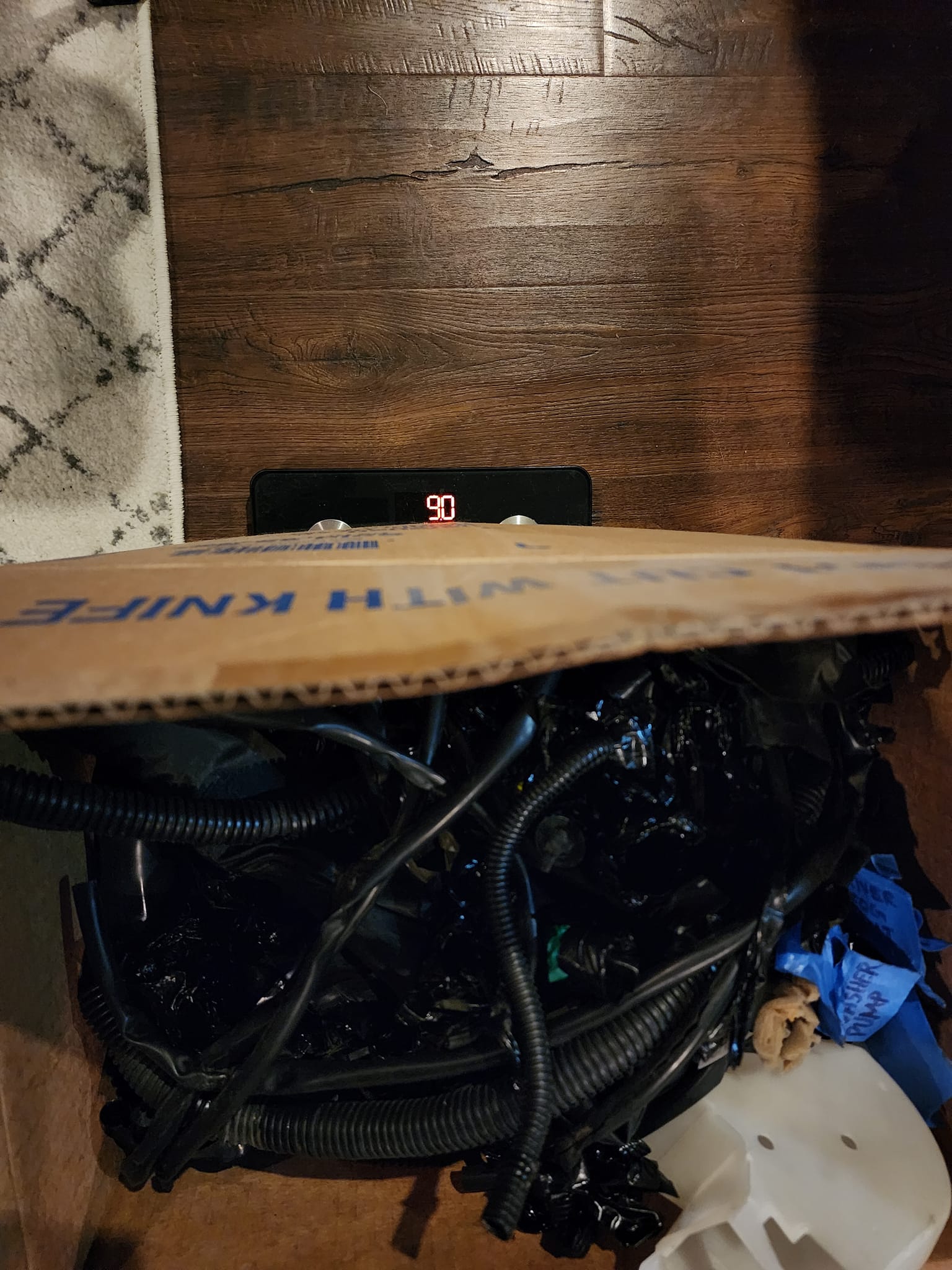 9.0 lbs of tape and sheathing removed