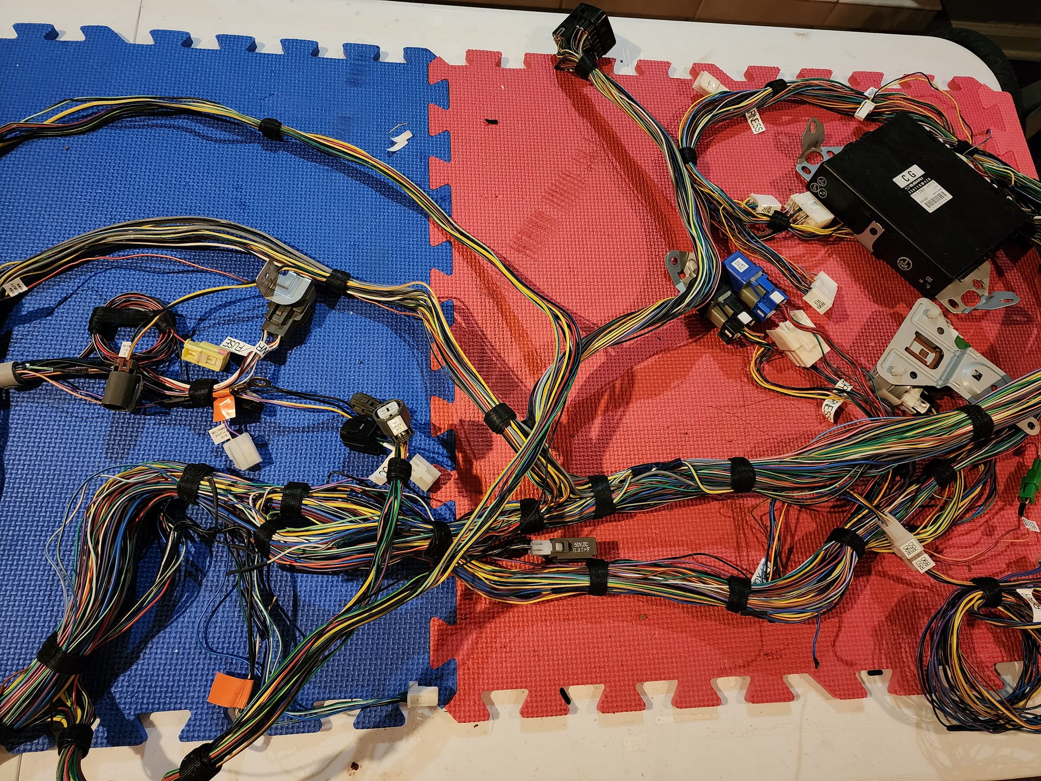 wiring on table after diet 2