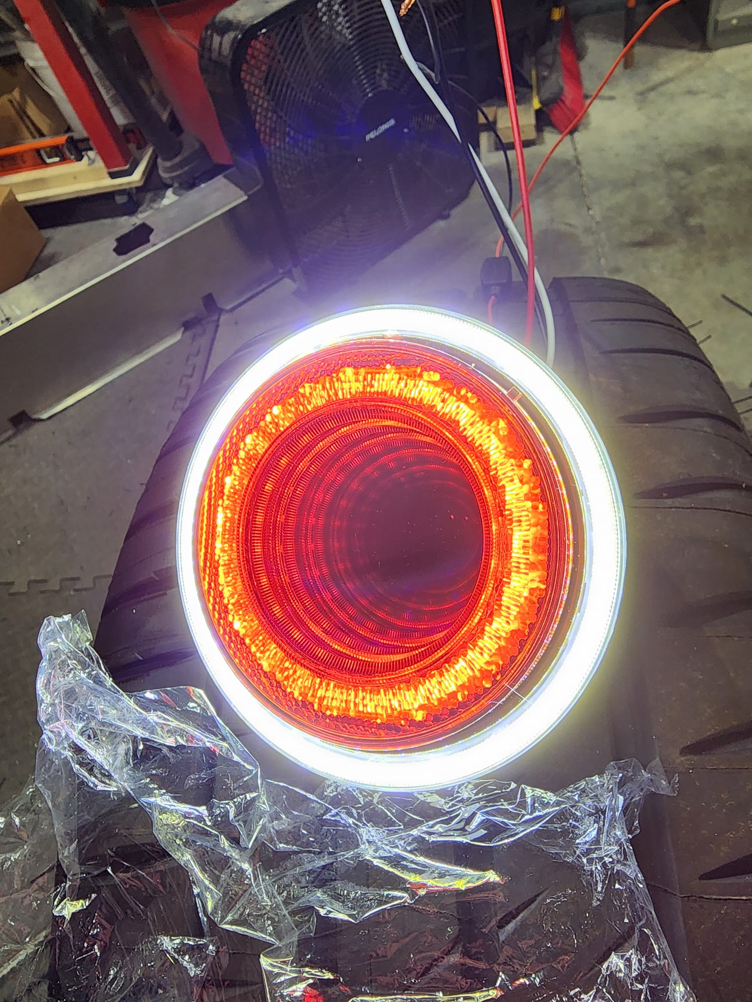Brake and reverse light