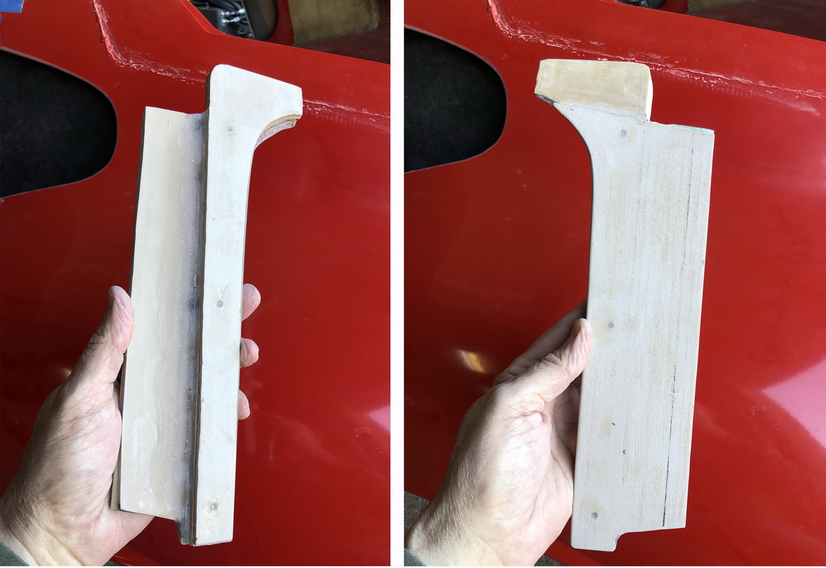 13  C Side Windows Re Styling Closeup of fabricated B-Pillar