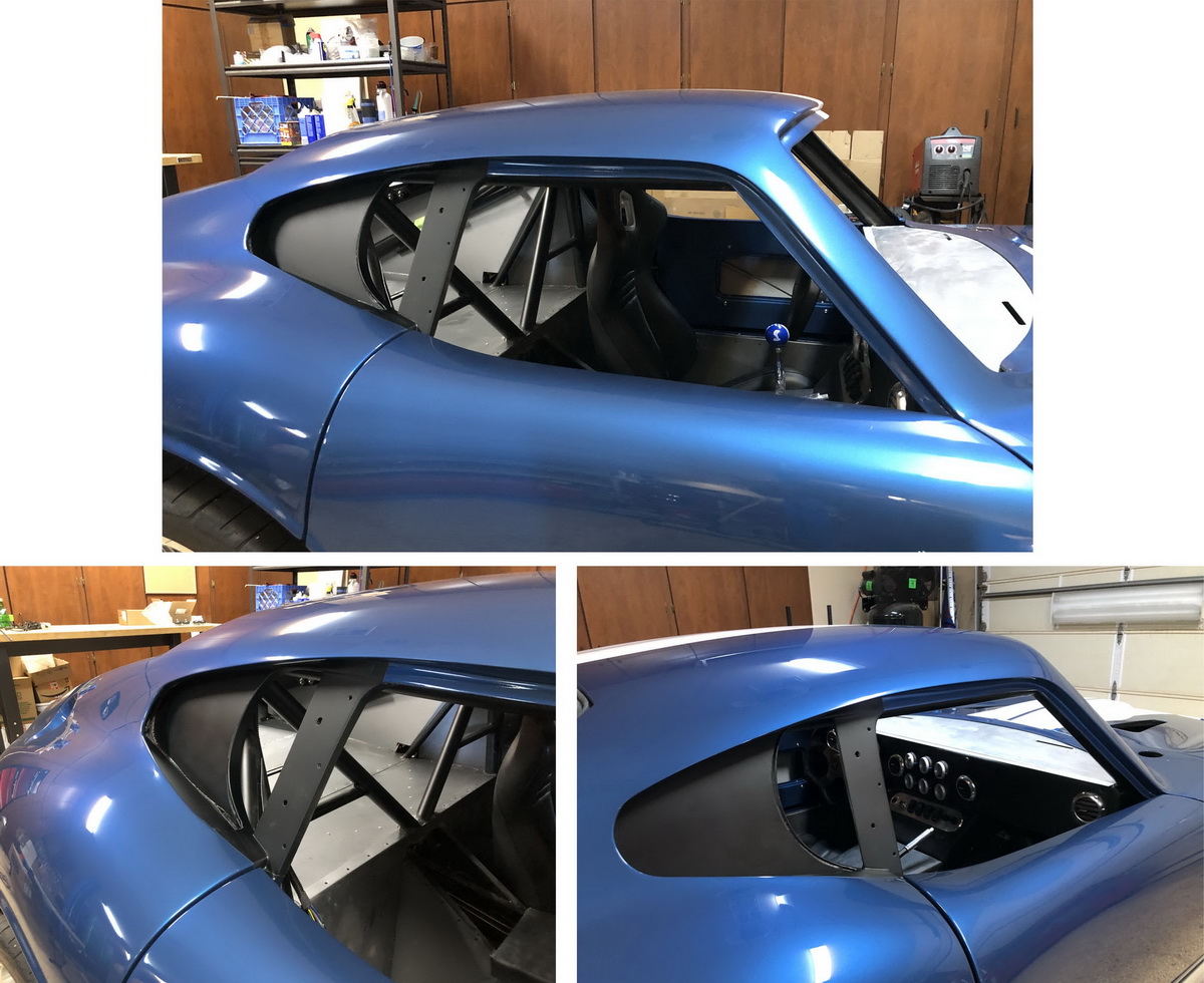 26  F Side Windows Re Styling View of finished custom window structures before "glass" panels
