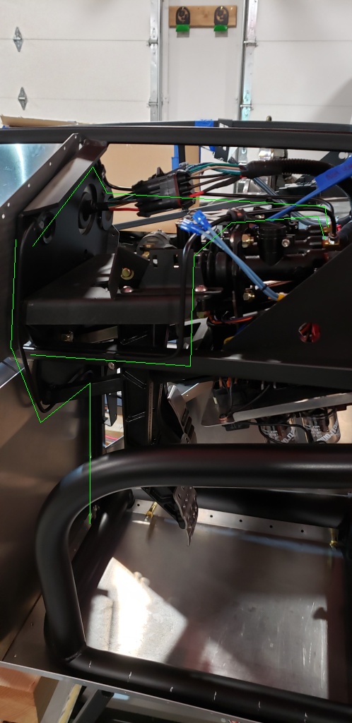 foot box brake routing