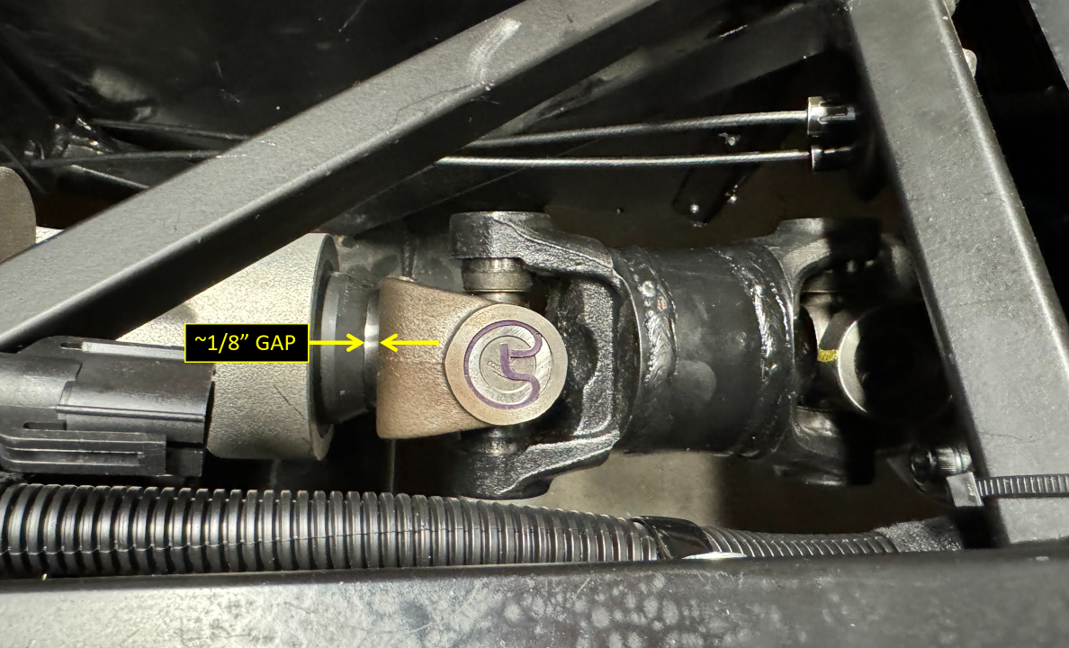 driveshaft gap to trans seal