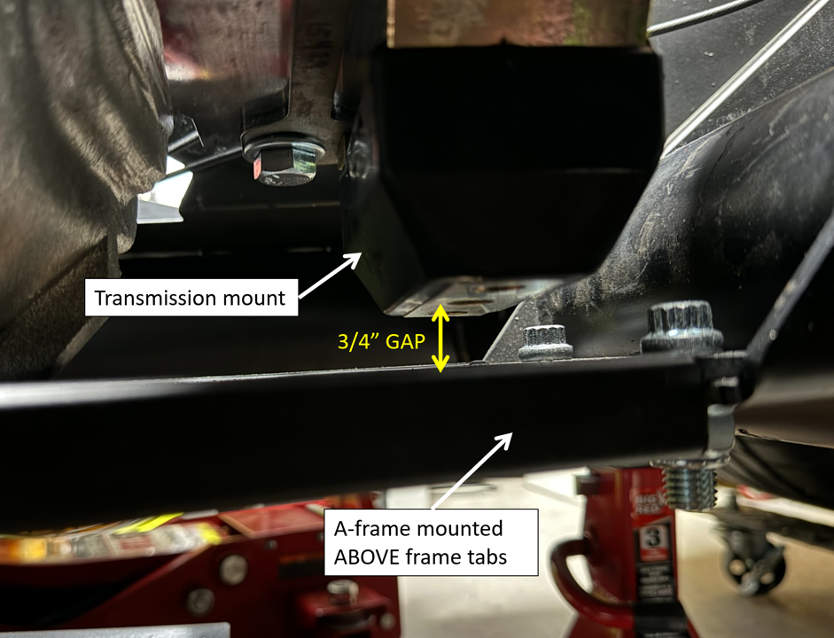 trans mount gap