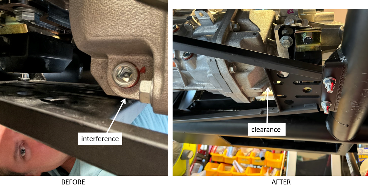 a frame install before after