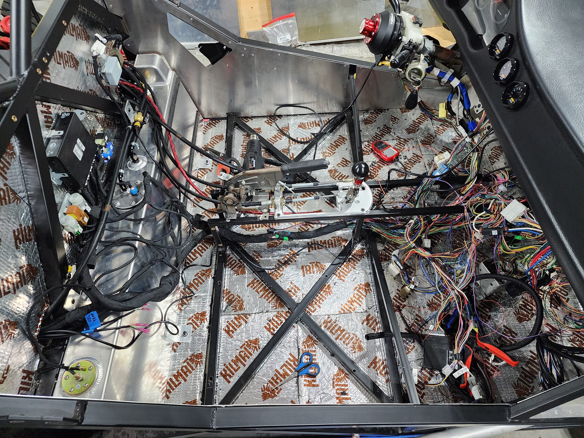 wiring cleaned up halfway up tunnel