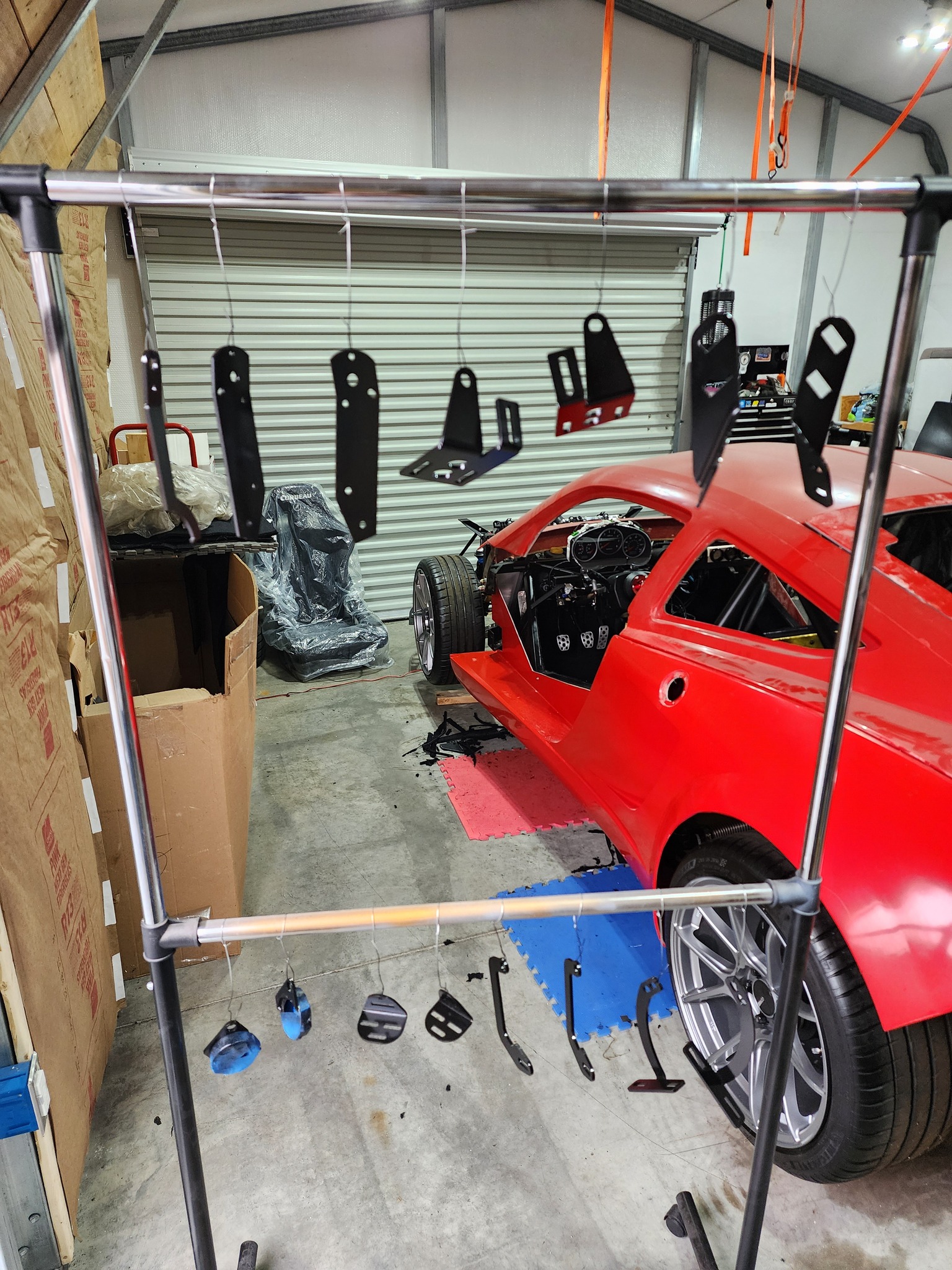 brackets after paint