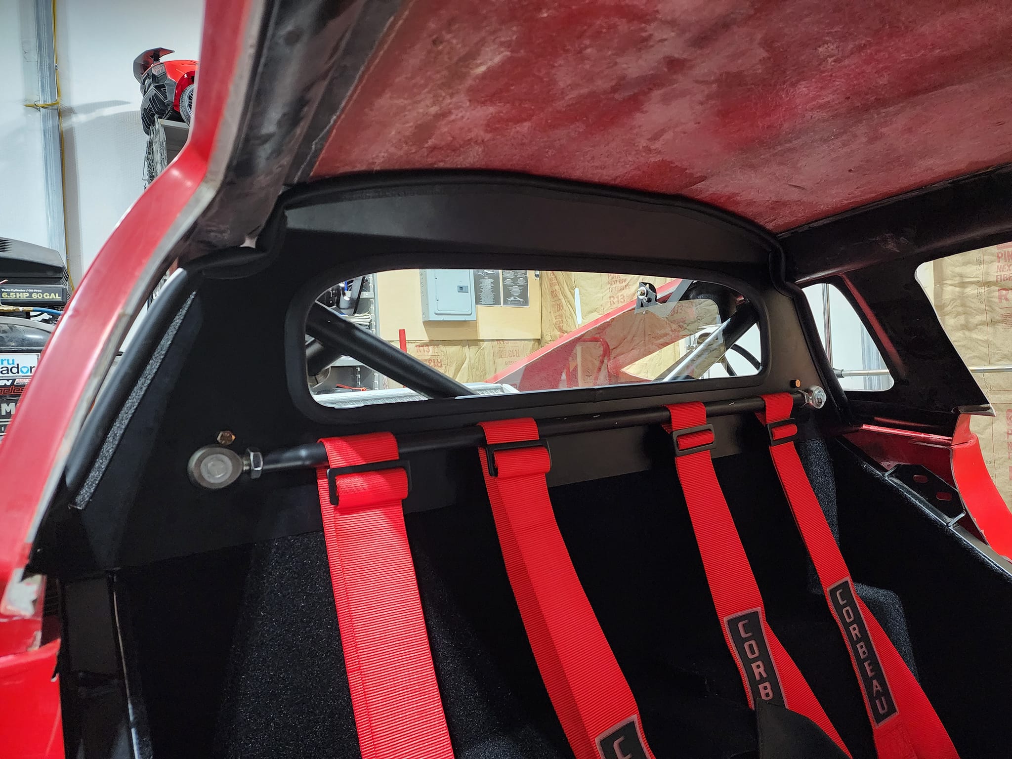 interior rear window installed inside