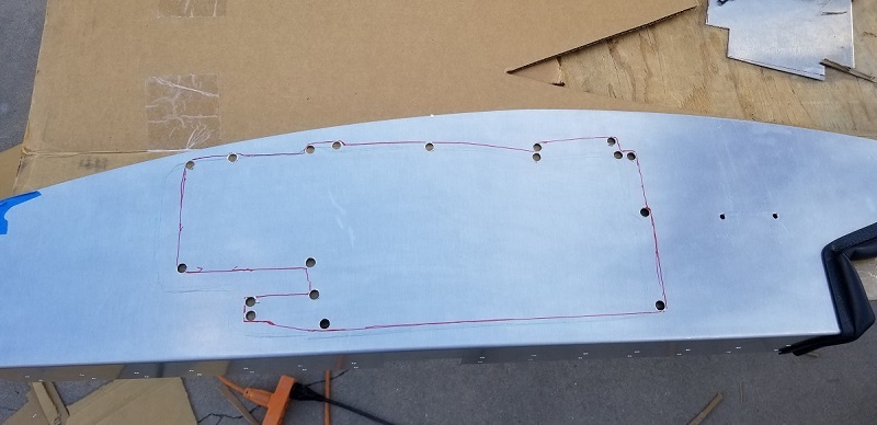 This is the FFMetal Firewall Forward piece.  I cut it to fit the AC-Air Condition unit and am using the scrap to make the inner dash plate.