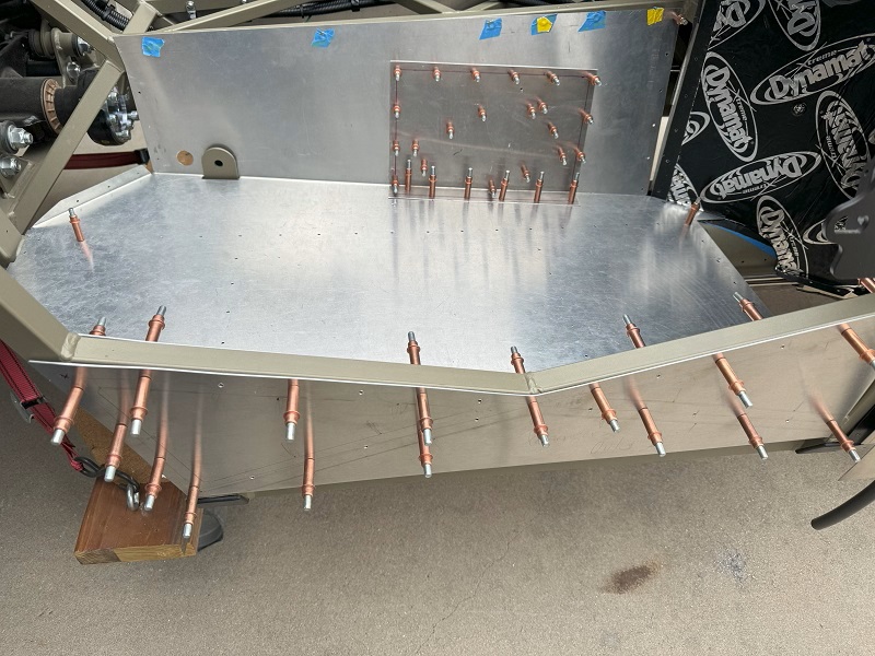 Another view of closed-in e-brake opening.