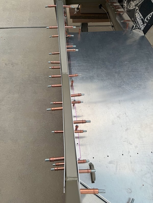 Top view of the outer wall sandwich