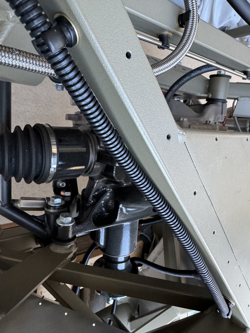 Routing wire to e-brakes.