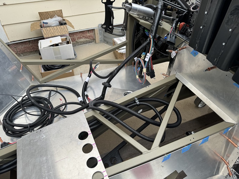 Creating passages for the wires to enter.