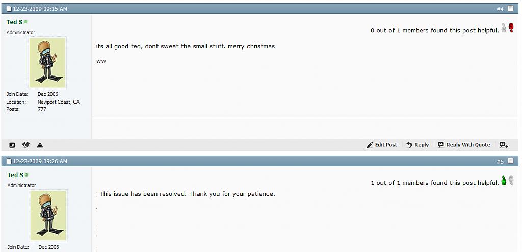 Helpful posts screenshot