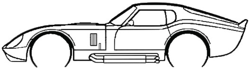 Coupe outline for sign