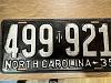 35 NC Lic Plate