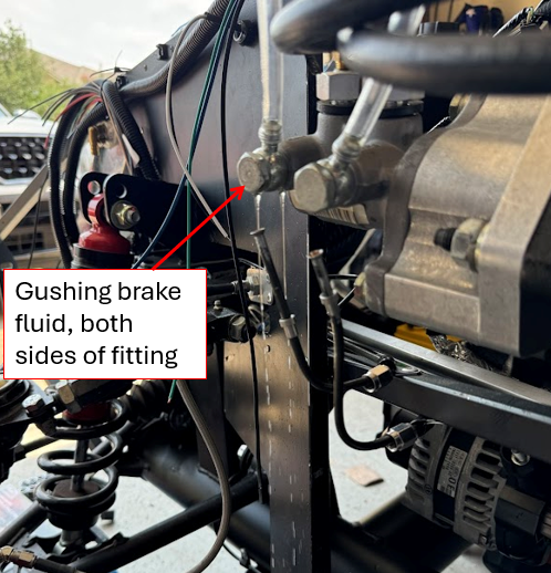 brake bleed leak banjo