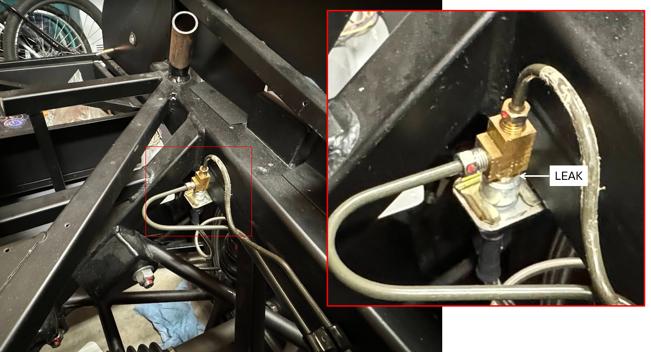 rear brake circuit leak