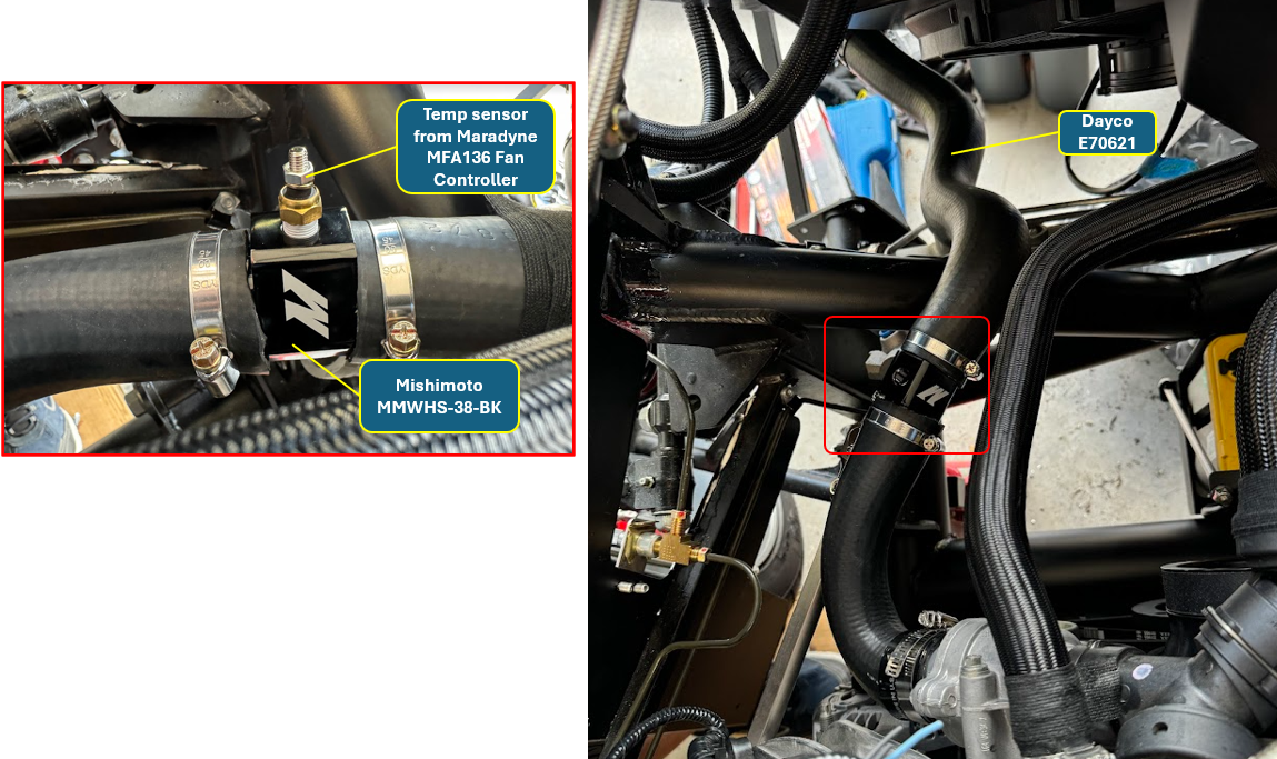 lower rad hose assy