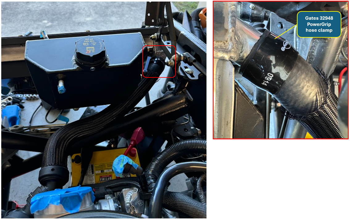 upper rad hose 100