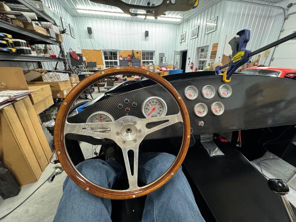 Seated in cockpit