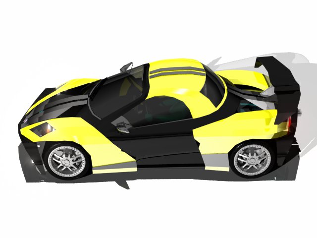 Spec0HardtopSide--This is the Vixen version of the X3 concept design.  Not as low or sleek, but unlike the X3, it does use the default driver placement from the 818 template.