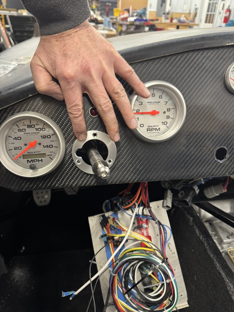 Steering column bezel in place