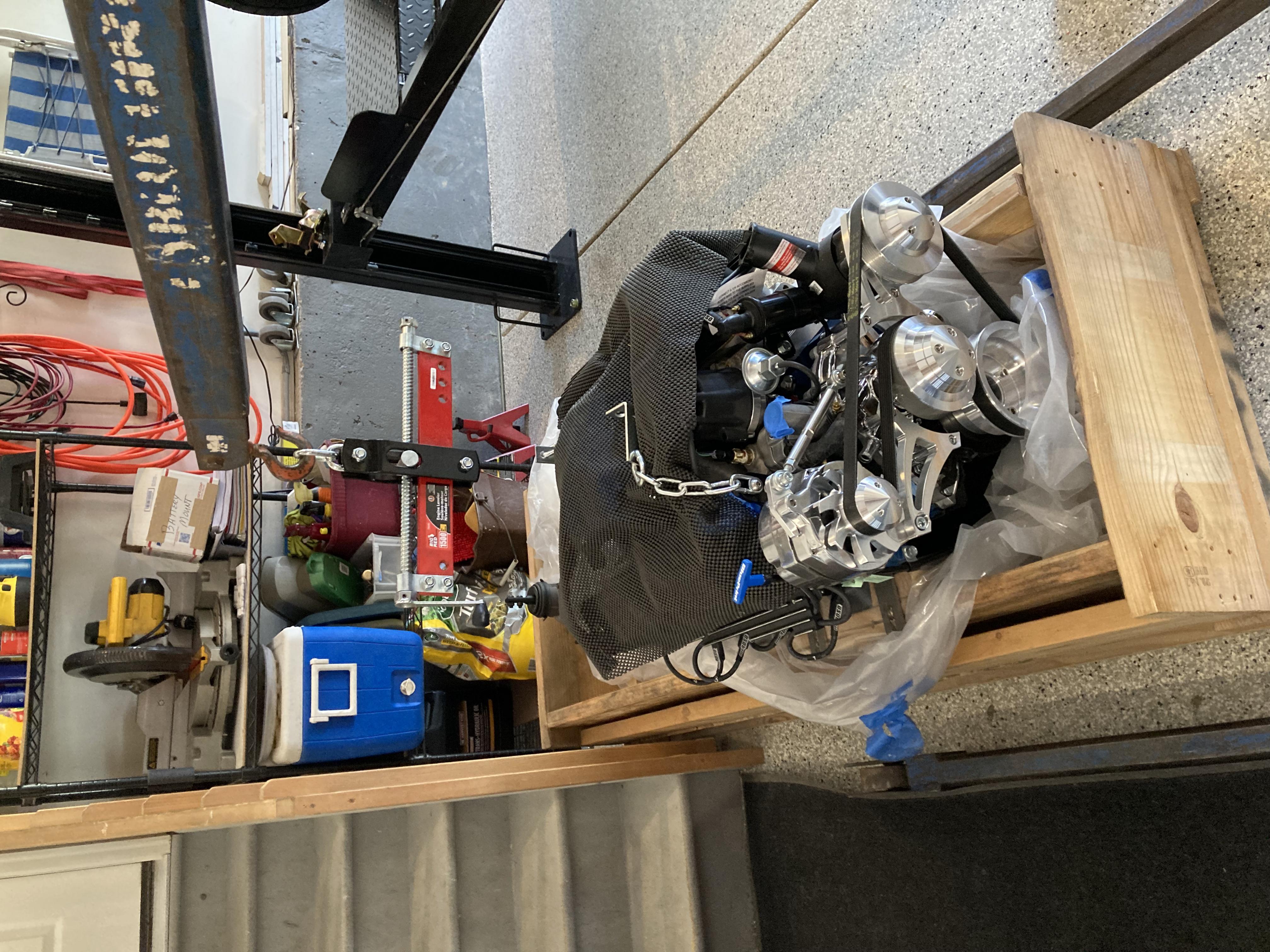 engine in crate