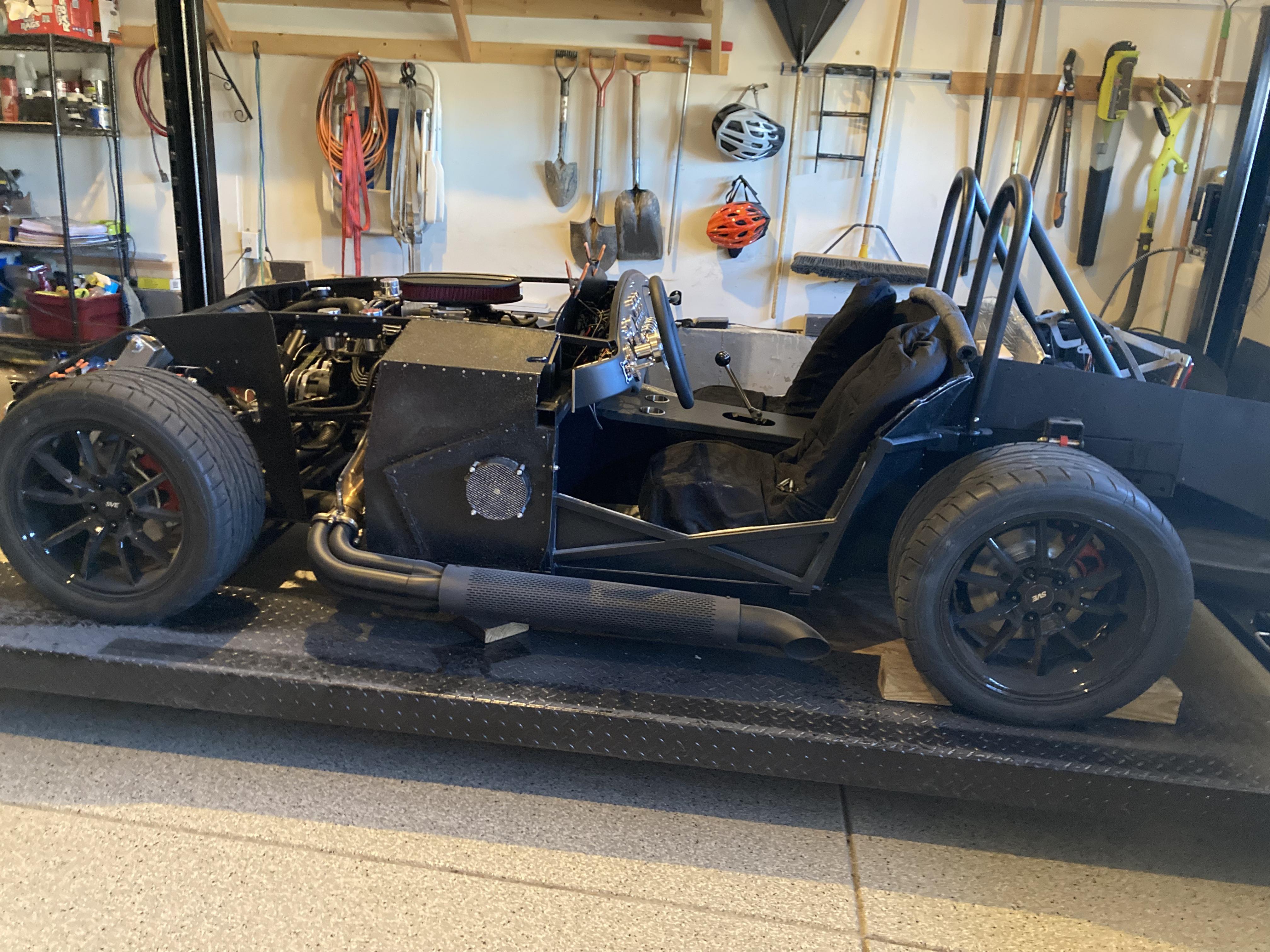 car with side pipes