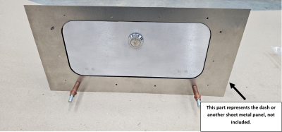 Sheet Metal Glovebox with Locking Cam Latch Chrome