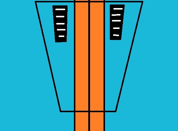 blue orange black