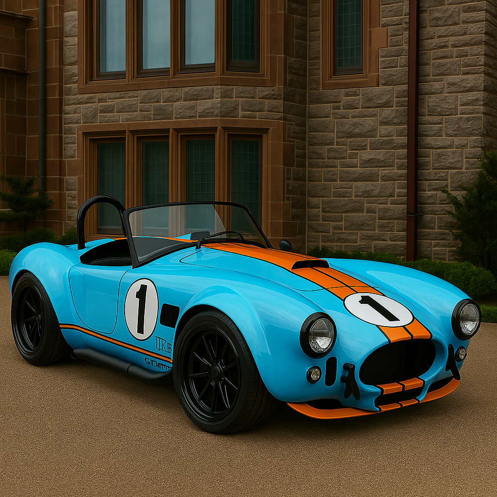 Make the windshield frame, headlight trim and side vents black(1)