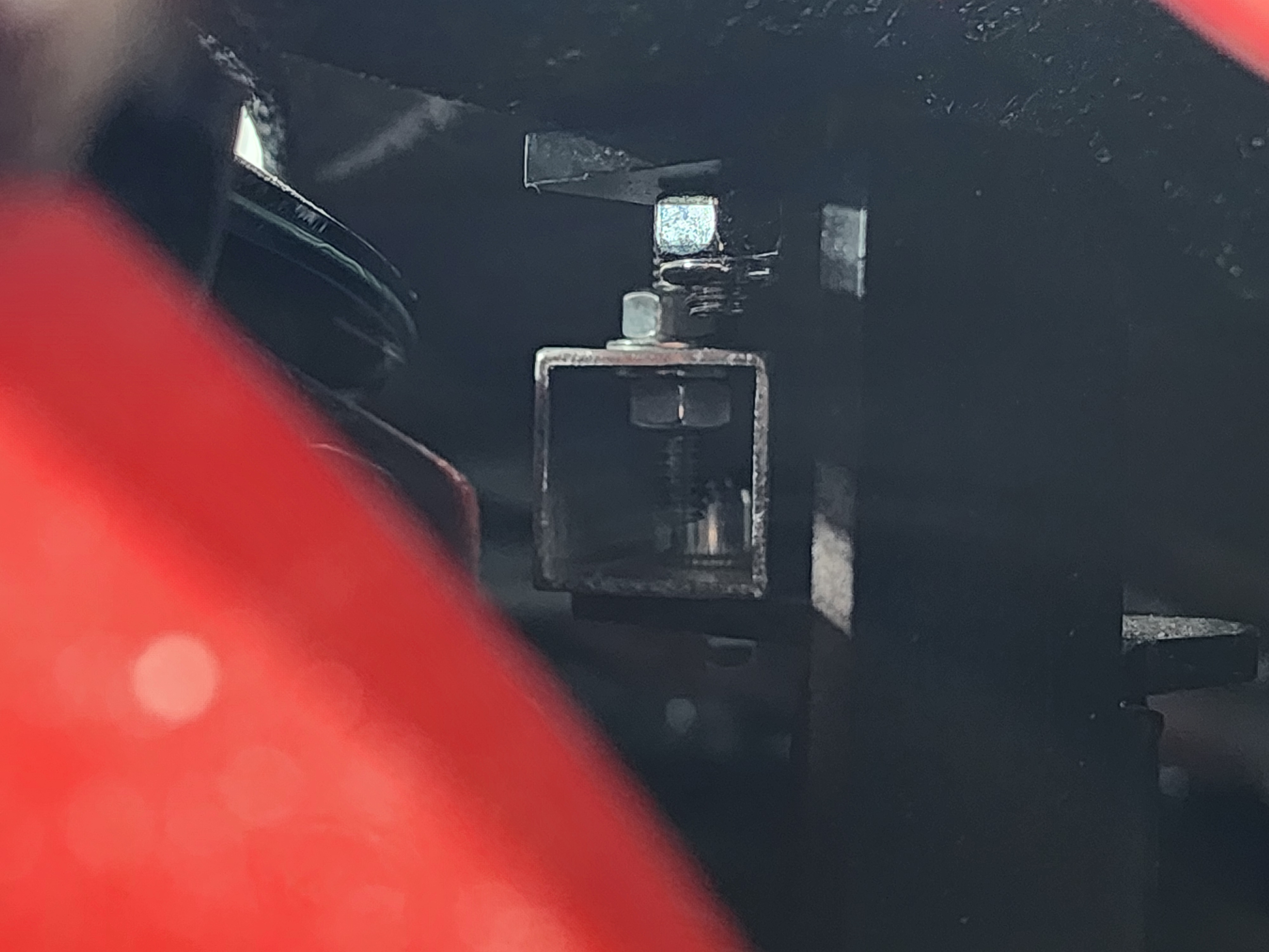 Hood Pin Adapter Installed