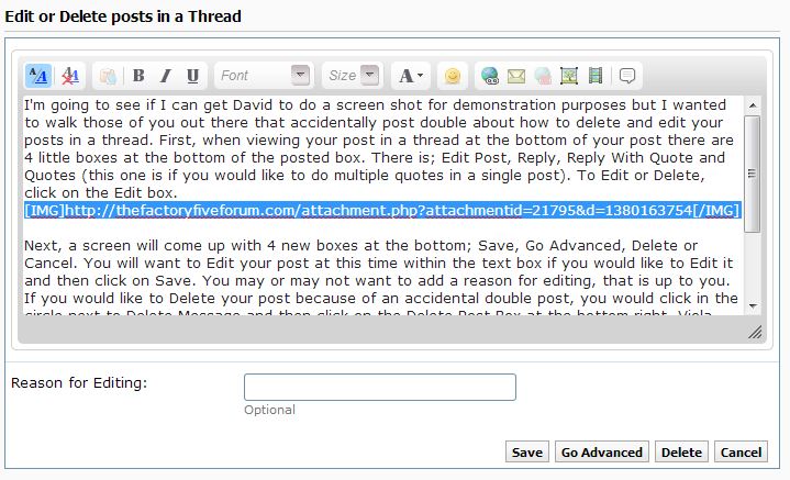 Editing A Post