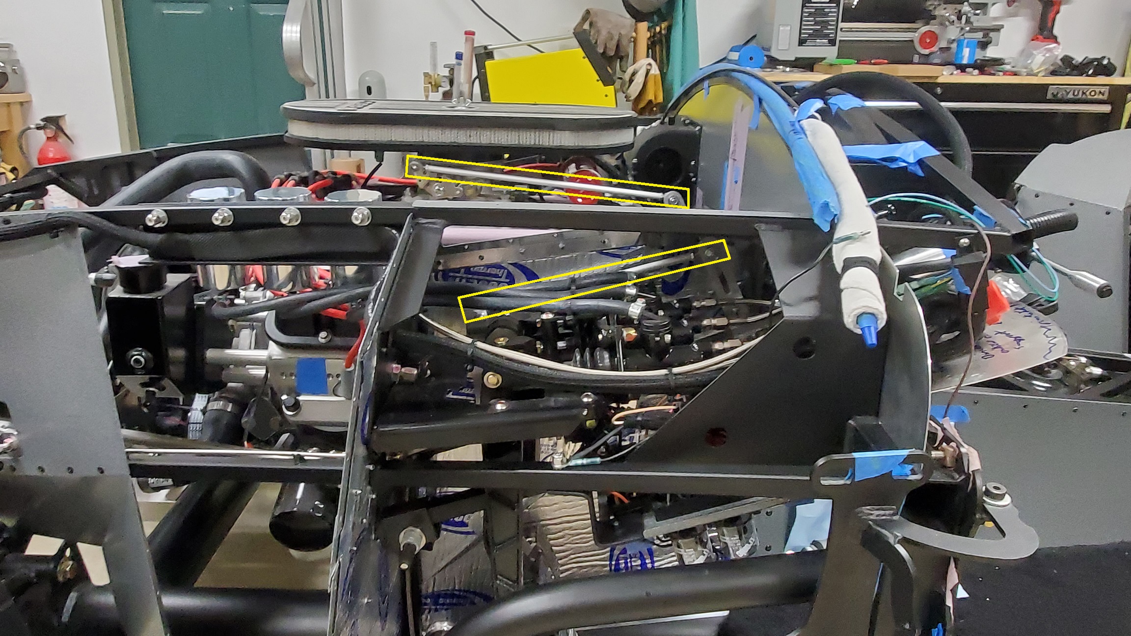 final cut and threading of throttle linkage adjustment rods