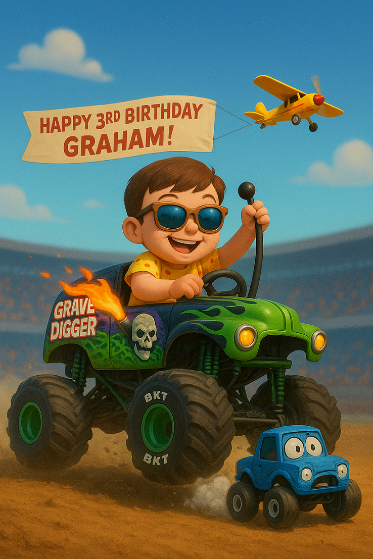 Graham12 in Grave Digger Truck ChatGPT 250922