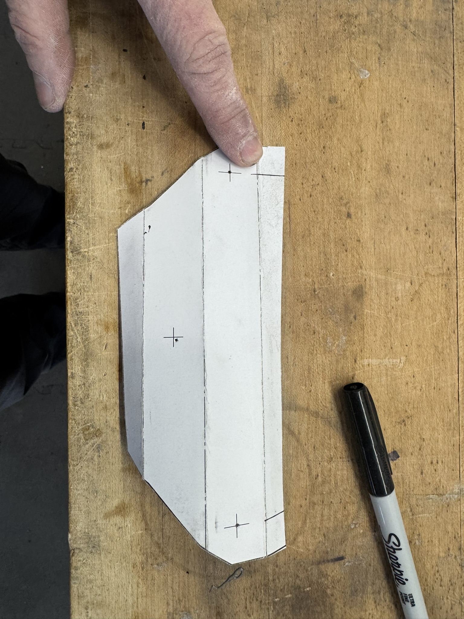 Paper Templat for bracket RivNut mounts IMG 6663