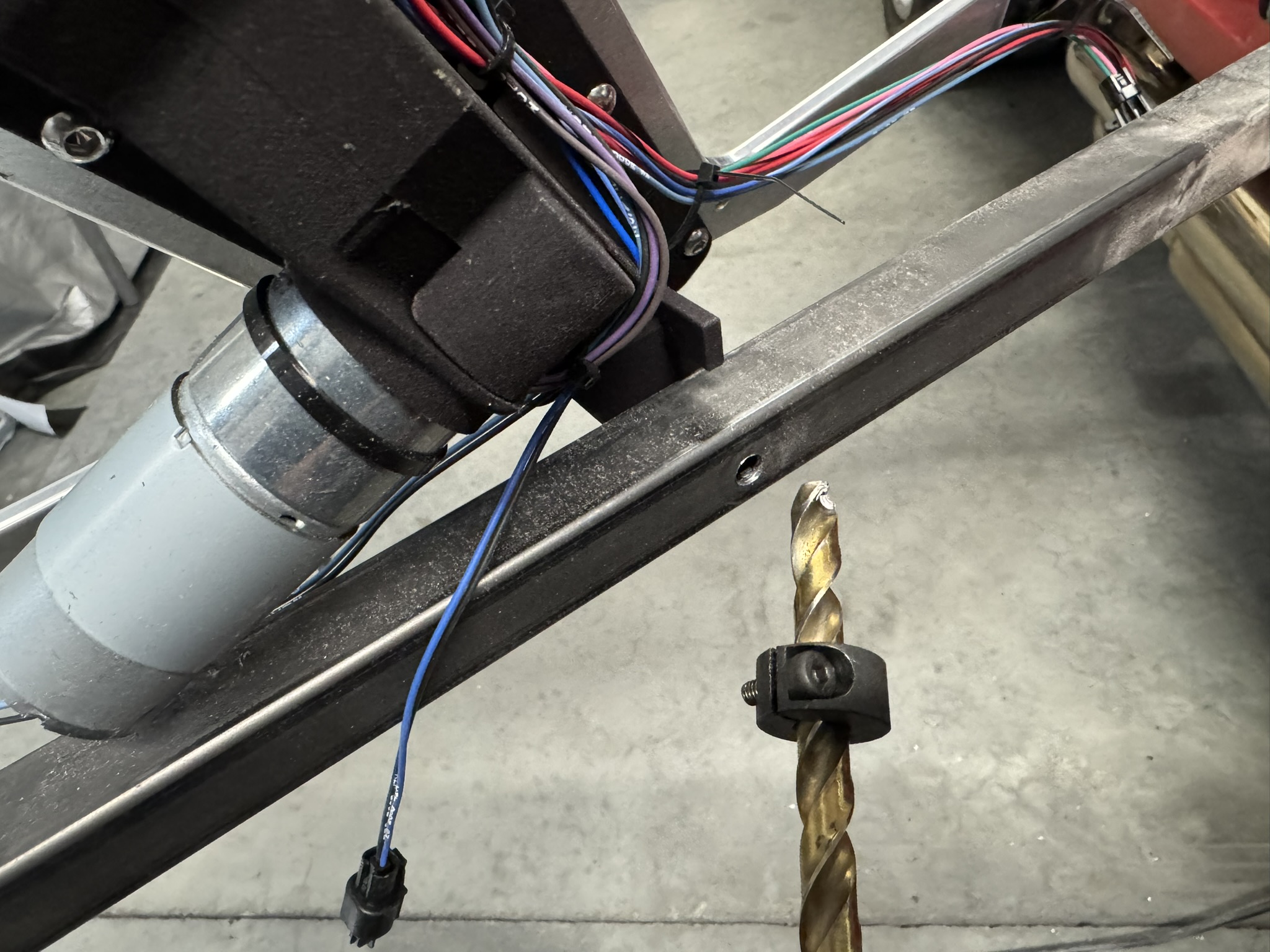 Put a stop on your drill to prvent catchingt the metal and ****ing up the frame IMG 6670