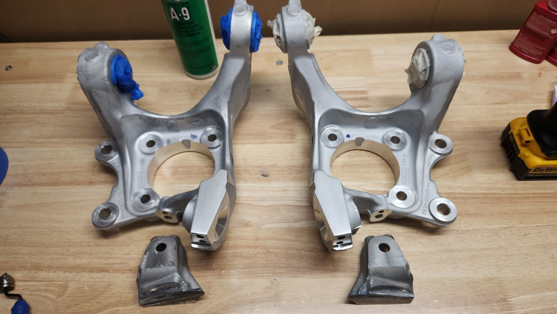 Spindles cut and coated