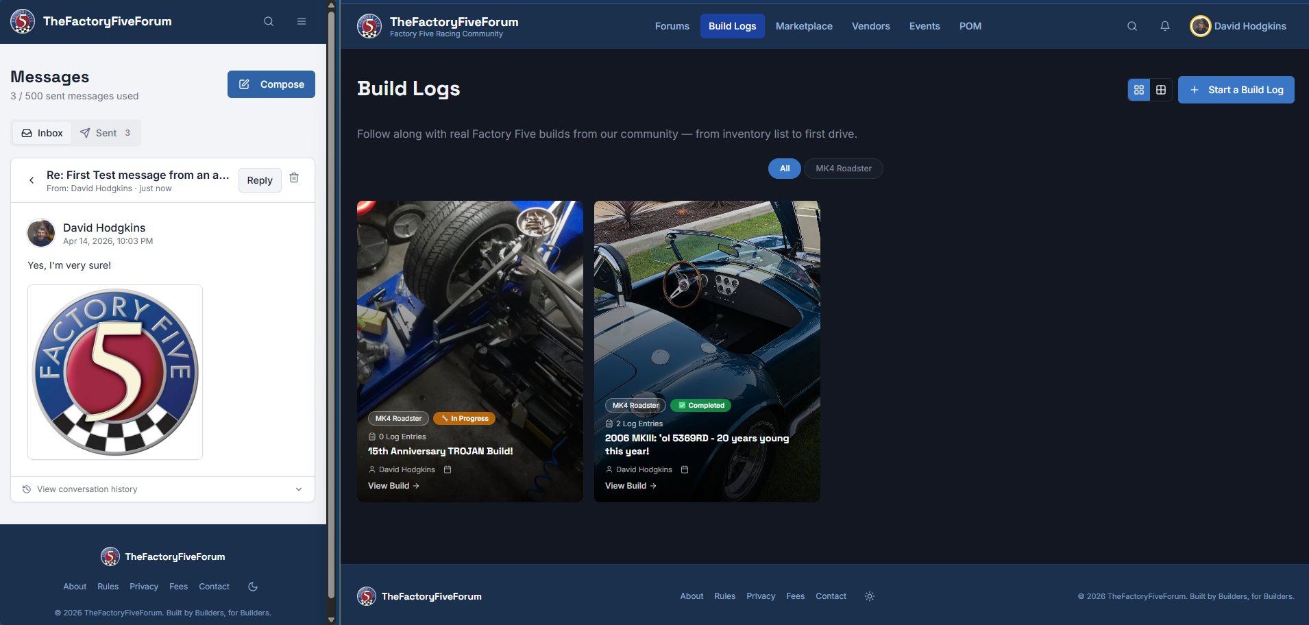Sneak Peak Build Logs