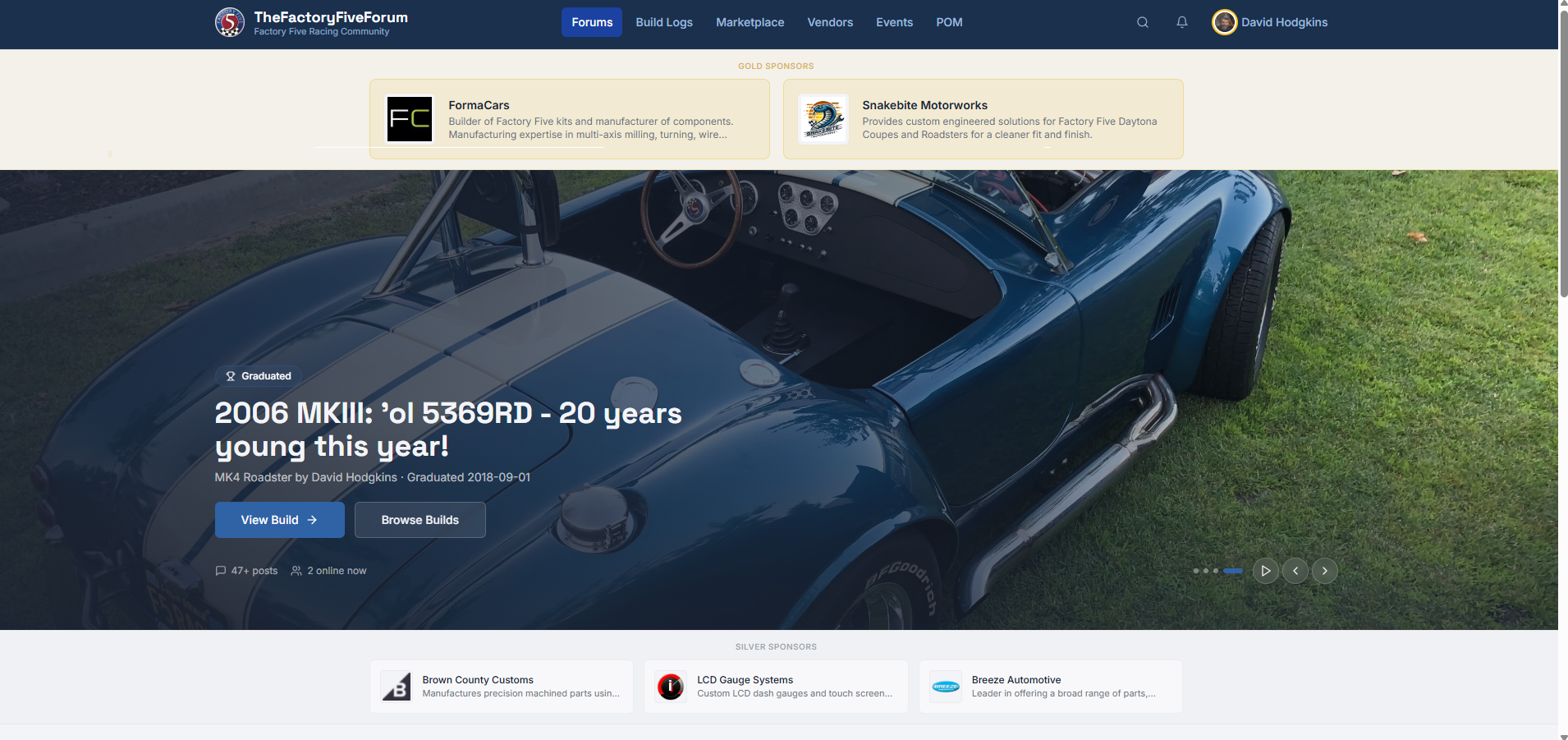 Sneak Peak, Graduated Build on Home Page