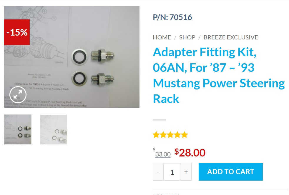 Breeze PS Rack  6AN Adapter Kit
