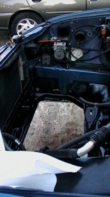 Clean and empty engine bay...